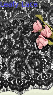 Special Chenille Yarn Floral Scalloped Edge Lace Fabric By The Yard Dress For Fashion