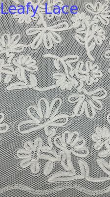 Cotton Mesh Embroidery With Floral Pattern Sustainable Fabric Full-Width Fabric For Spring And Summer