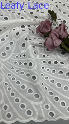 French Chantilly Lace Fabric Hollow-up White Color for Garments Gowns Wedding Dresses