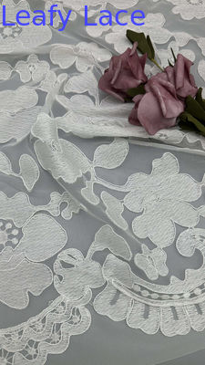 Leafy Tulle Lace With Embroidered Elegant And Breathe Mesh For Sheer Elegance With Subtle Shine