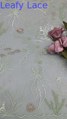 Colorful Tulle Mesh Lace Unique Ombre Effect On Ultra Light Net Fabric For Artistic Evening Gowns