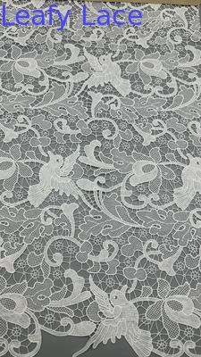 White Lace Fabric Embroidered Lace Fabric Hollow-up Laser For Wedding Dresses
