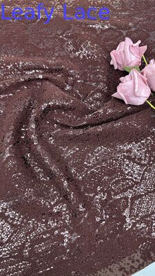 Decorative Lace Fabric for Garment Production Sequin Embroideded Lace Fabric for Bridal Dresses