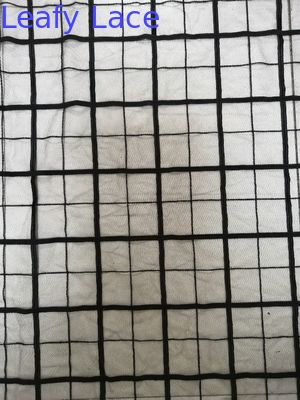 Geometric Embroidered Lace Fabric White Lace Material For Dresses