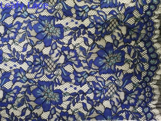 100 Yards Blue Eyelash Corded Lace Fabric Home Textile Fabric Scallop Edge Mesh