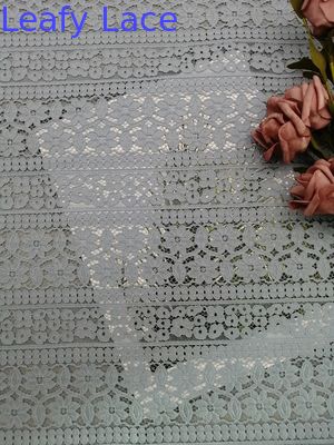 145CM Blue Cotton 3D Floral Lace Fabric For Bedding Articles