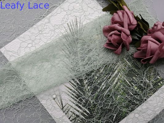 100% Polyester Corded Lace Fabric Customized Color Embroidered Fabric