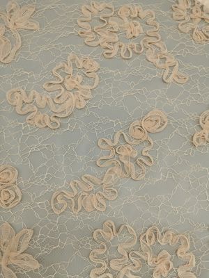 Cording Lace 100% Polyester Embroidered Apparel Fabric