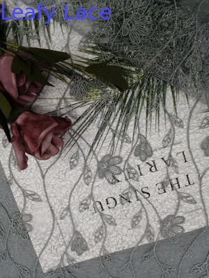 3D Floral Tulle Embroidery Lace Fabric For Party Dress