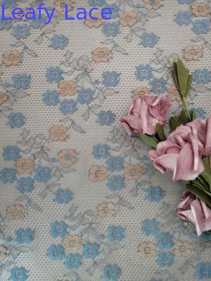 145CM Small Floral Embroidered Lace Fabric Lady Dress Lace Brown Color