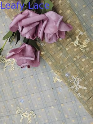 Embroidery Lace Printing Fabric Printed Lace Fabric Printred Tulle Lace