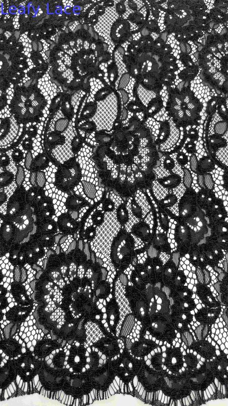 Special Chenille Yarn Floral Scalloped Edge Lace Fabric By The Yard Dress For Fashion