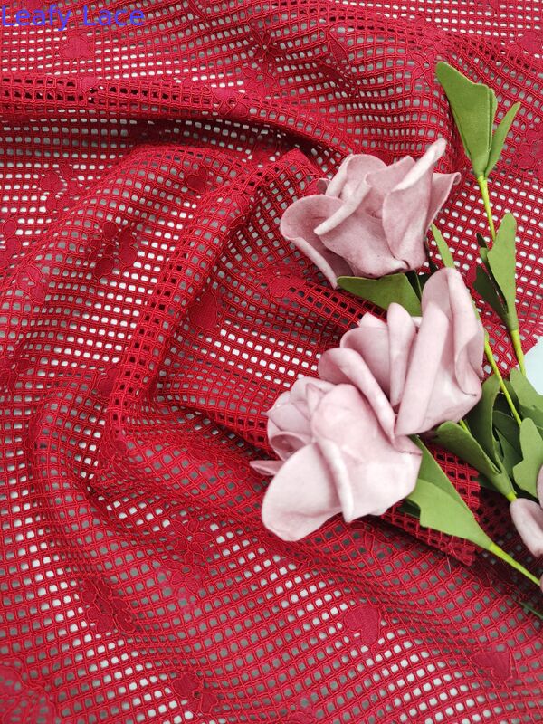 Luxury Embroidery Lace Fabric for Designer Gowns High-End Embroidered Lace Fabric for Fashion Brands