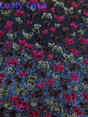 Kain bordir Sequin Bunga Tembaga Untuk Perancang Mode High-End