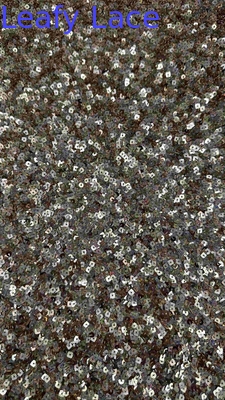50 Inch Brown Warna Kualitas Tinggi Sparkling Square Sequin Netting bordir renda gaun kain untuk gaun malam