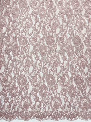 Kain Chenille khusus Bunga Scaloped Edge renda Kain oleh Yard Gaun Untuk Fashion