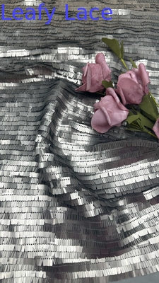 Daun Sequin bordir kain logam tahan lama dan elegan kain bordir pesta pernikahan acara kain bordir berkualitas tinggi