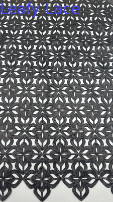 Hollow Out Sequin Embroidery Metal Fabric tahan lama dan elegan Sequin untuk gaun pesta pernikahan