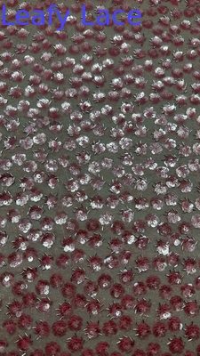 Cantik Sequin Bordir Kain logam tahan lama dan elegan Mewah Sequin Bordir Kain Pernikahan Pesta Perayaan Sequin Bordir Kain