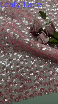 Cantik Sequin Bordir Kain logam tahan lama dan elegan Mewah Sequin Bordir Kain Pernikahan Pesta Perayaan Sequin Bordir Kain