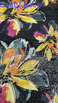3D Flower Sequin Bordir Kain Untuk Pesta Ulang Tahun Pakaian