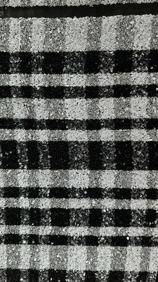 Daun mewah Sequin kain bordir Koleksi Baru Plaid Gaya Fashion Show Kain