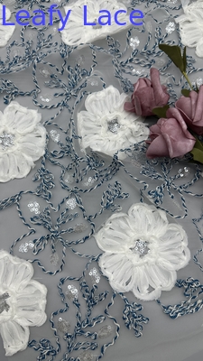 Kain bordir pernikahan yang elegan untuk gaun pengantin