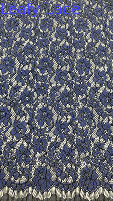 Daun Embroidery renda kain Mesh Bernafas renda kain elegan