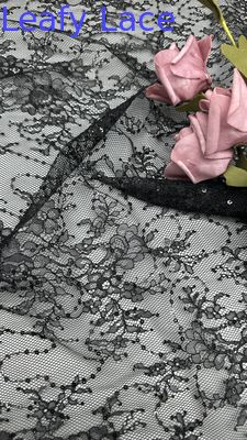 100% katun Kain bordir elegan dan bernafas Kain renda bordir Daun kain acara mewah