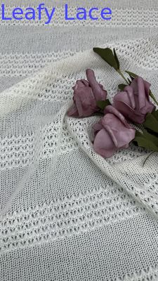 2025 Stretch Lace Fabric untuk berpakaian dan pakaian Tulle Soft Strip-type Pattern by the Yard