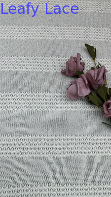 2025 Stretch Lace Fabric untuk berpakaian dan pakaian Tulle Soft Strip-type Pattern by the Yard