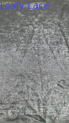 Tulle Mesh Lace Fabric pencahayaan 100% Polyester Leafy Mesh Lace Fabric