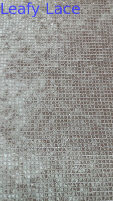 100% Polyester bordir Mesh Sequin renda Kain Holow-up elegan renda Fabic