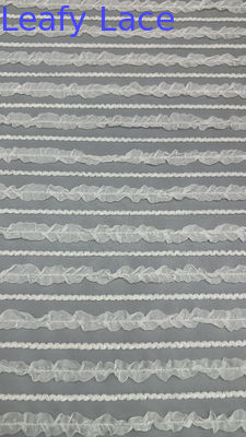 Tulle Mesh Fabric Lace Fabric Pleated Fabric untuk Garment Couture dan Desain Mode