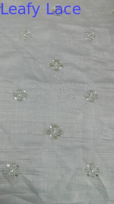 Leafy Tulle Mesh Fabric Lace Fabric Sequin Metallic Koleksi Baru untuk Garments Evening Dressing Design