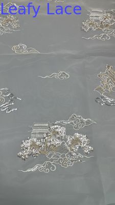 Tulle Mesh Fabric Lace Fabric Sequin Metallic Koleksi Baru untuk Pakaian Gaun dan Desain Mode