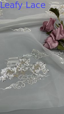 Tulle Mesh Fabric Lace Fabric Sequin Metallic Koleksi Baru untuk Pakaian Gaun dan Desain Mode