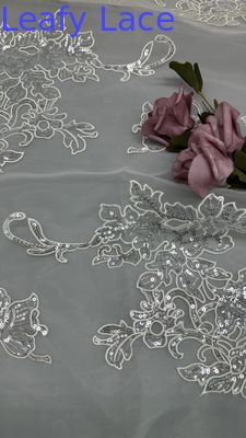 Kain Renda Bordir Payet Kain Koleksi Baru untuk Pakaian Gaun dan Desain Mode