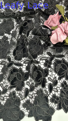 White Hollow-up Luxury Brand Broded Lace Fabric Laser Tech Untuk Acara Pesta