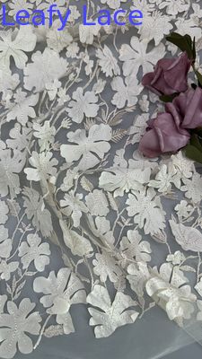 Elegant Flower Lace Mesh Ground for Dressmaking Gowns Lembut Ringan