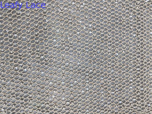 Mesh Pearl Beaded Embroidery Kain untuk Bernafas elegan Gaun Makan Malam berkualitas tinggi