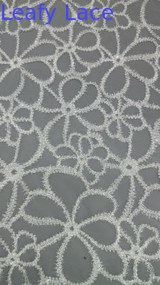 Flocked Mesh Kain renda gaya logam untuk gaun bernapas kualitas tinggi untuk pesta