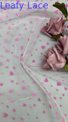 Kain Daun Tulle Mesh Kain Untuk Bernafas Cinta Warna Kualitas Tinggi Untuk Baru Datang SS Musim