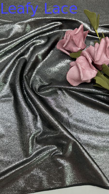 Daun Sequin bordir Sliver warna renda kain untuk gaun berani dan mewah membuat dramatis dan menarik mata gaun malam