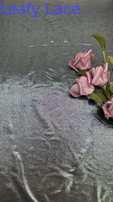 Daun Sequin bordir Sliver warna renda kain untuk gaun berani dan mewah membuat dramatis dan menarik mata gaun malam