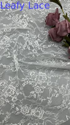 Kain Jaring Tulle Desain Baru Renda Putih Bunga Bernapas untuk Gaun Kasual