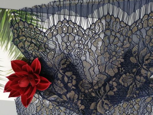 Kain Renda Bulu Mata Metalik Lurex Scallop Edge Untuk Pakaian Wanita