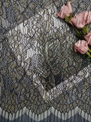 Kain Renda Bulu Mata Metalik Lurex Scallop Edge Untuk Pakaian Wanita