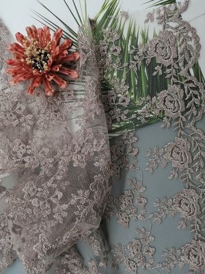 49 Inch Pink 3D Bunga Kain Jaring Tulle Lembut
