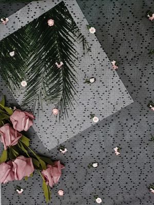 Kain Tulle Bordir Bunga 49 Inch AZO Gratis